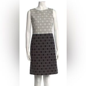 AKRIS Punto Black & White Graphic Shift Dress | US 6 I Excellent